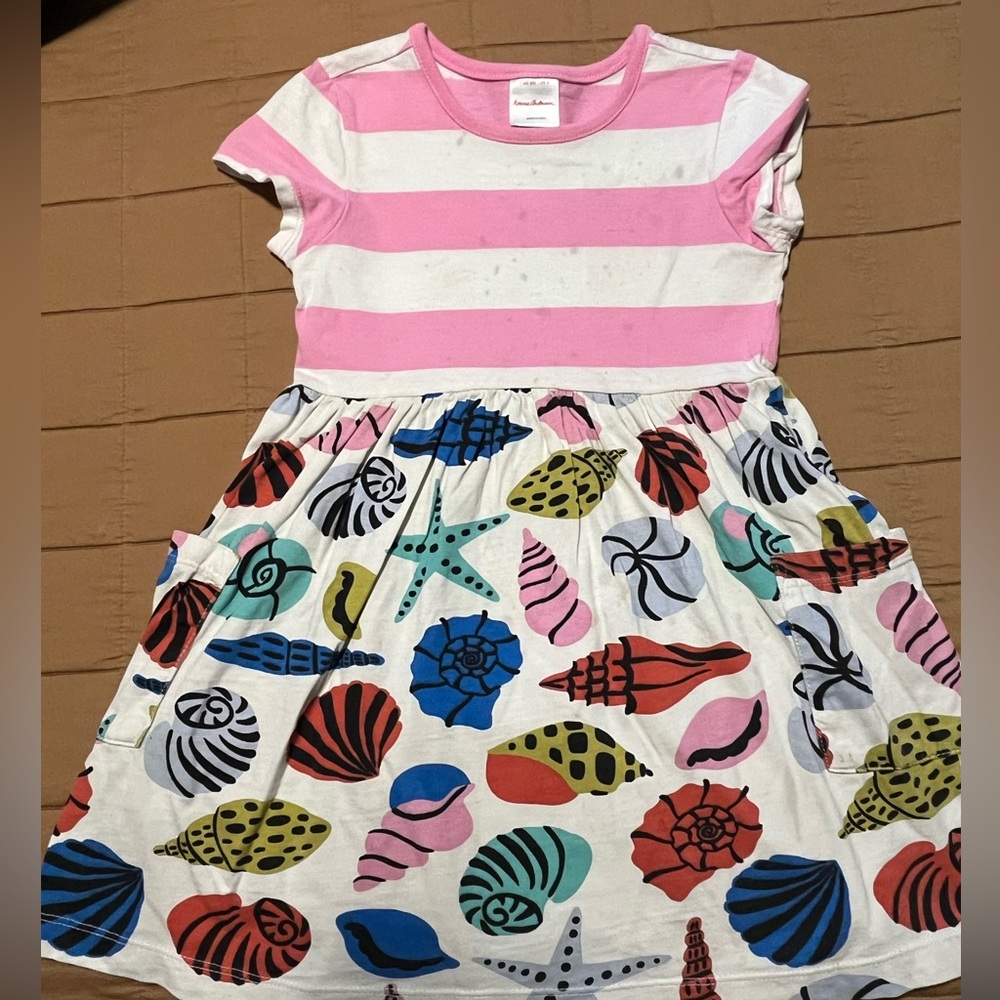 HA Colorful Seashell Patterned Kids Dress
